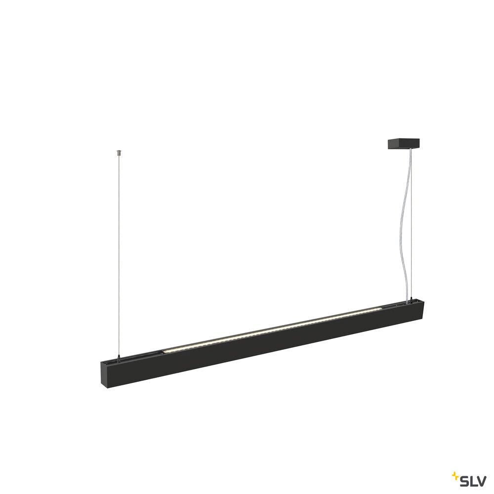 SLV GLENOS® PRO, pendant light, 1.5m, DALI, UGR16, pendant length 210 cm, 4000K, 75°, black 1010516