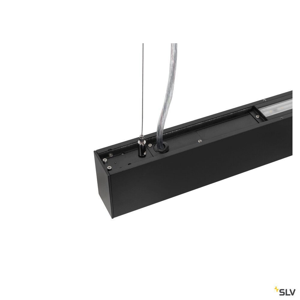 SLV GLENOS® PRO, pendant light, 1.5m, DALI, UGR16, pendant length 210 cm, 4000K, 75°, black 1010516