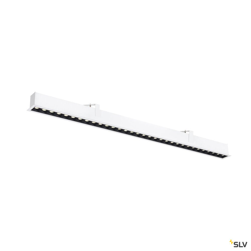 SLV GLENOS® PRO, Recessed ceiling light, 1.2m, DALI, UGR19, 4000K, 75°, IP20, white / black 1010523