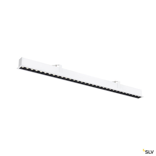 SLV GLENOS® PRO, Recessed ceiling light, 1.2m, DALI, UGR19, 4000K, 75°, IP20, white / black 1010523