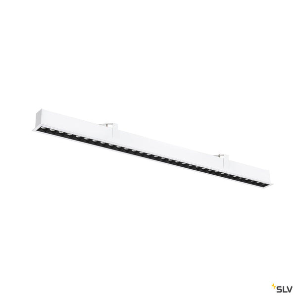 SLV GLENOS® PRO, Recessed ceiling light, 1.2m, DALI, UGR19, 4000K, 75°, IP20, white / black 1010523