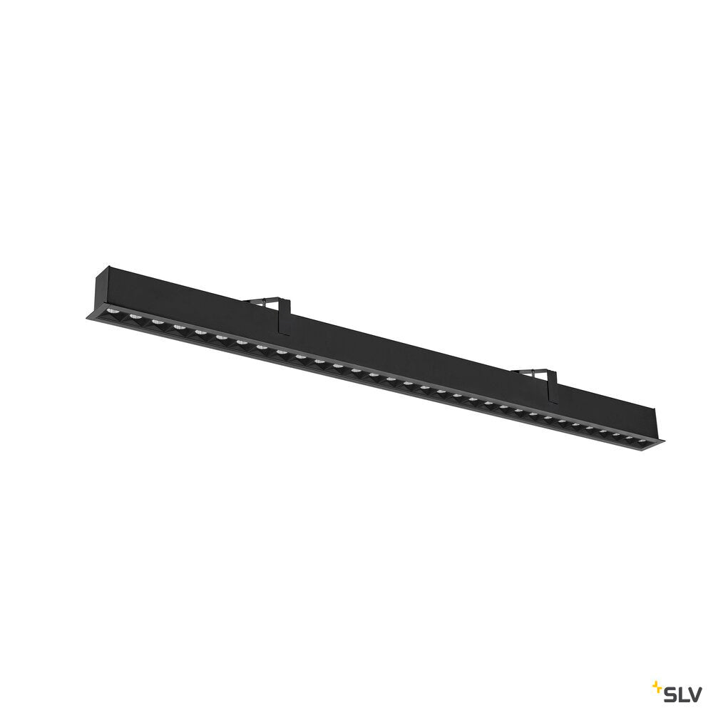 SLV GLENOS® PRO, Recessed ceiling light, 1.2m, DALI, UGR19, 4000K, 75°, IP20, black 1010524