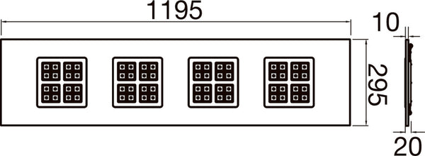 SLV PAVANNO, 1200/300 45 830/840/850 BK WH UGR19 DALI 1010581