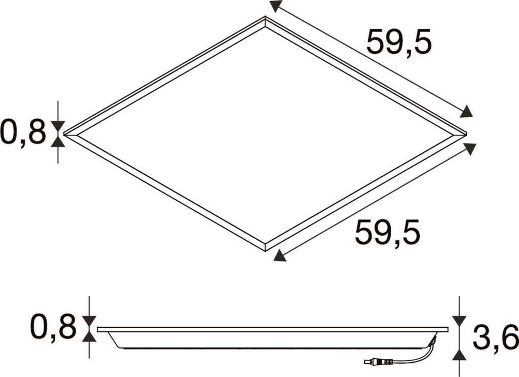 SLV PANEL P, 595 45 840 WB UGR19 1010747