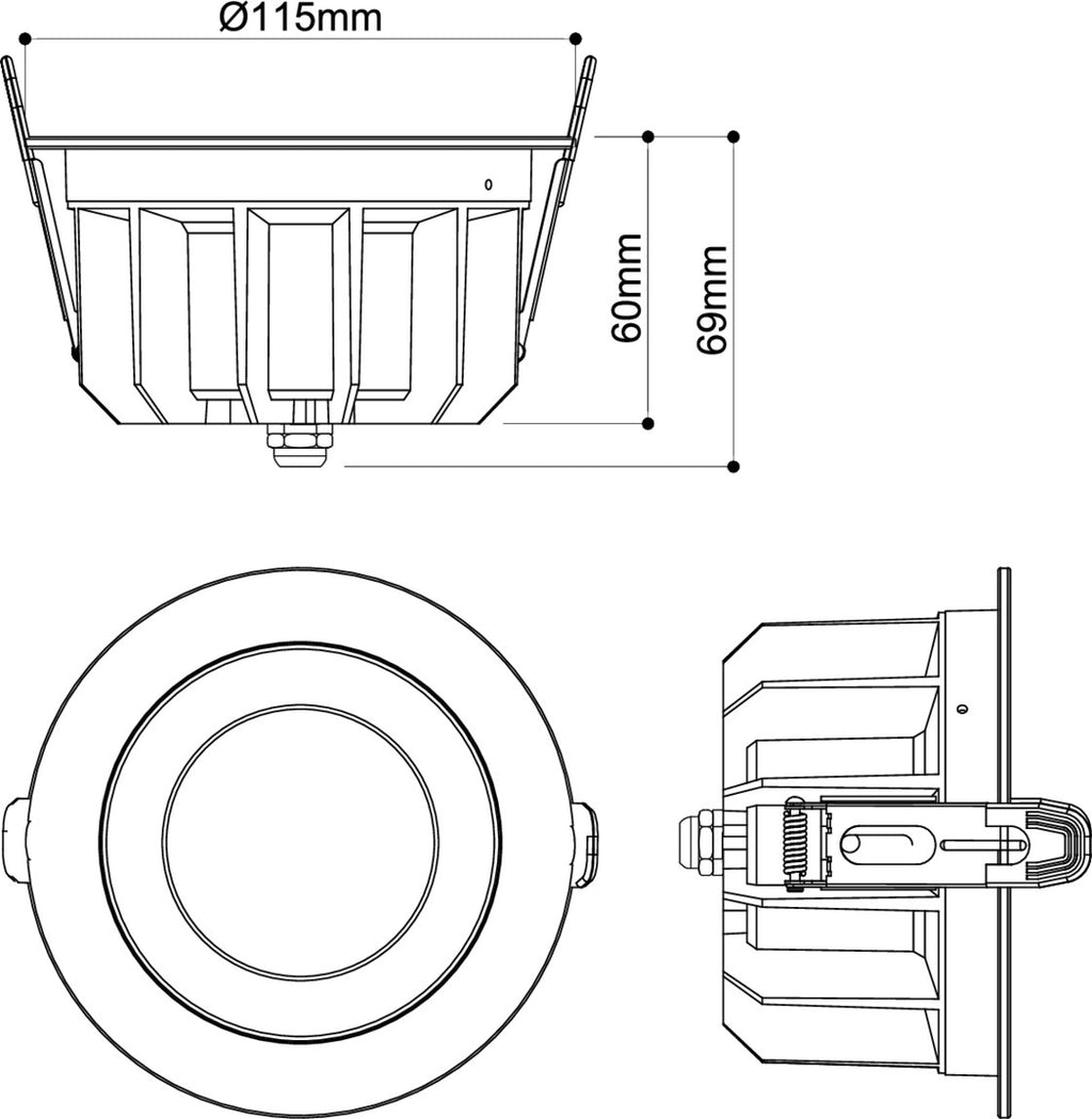 SLV DOWNLIGHT P, 115 18 HG 840 60 ML WH IP54 1010760