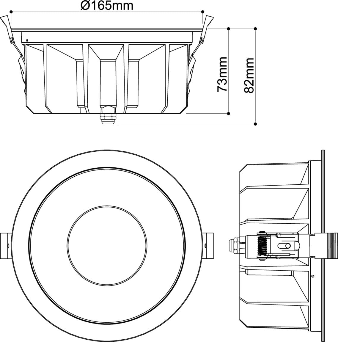 SLV DOWNLIGHT P, 165 30 WM 840 60 ML DALI WH IP54 1010765