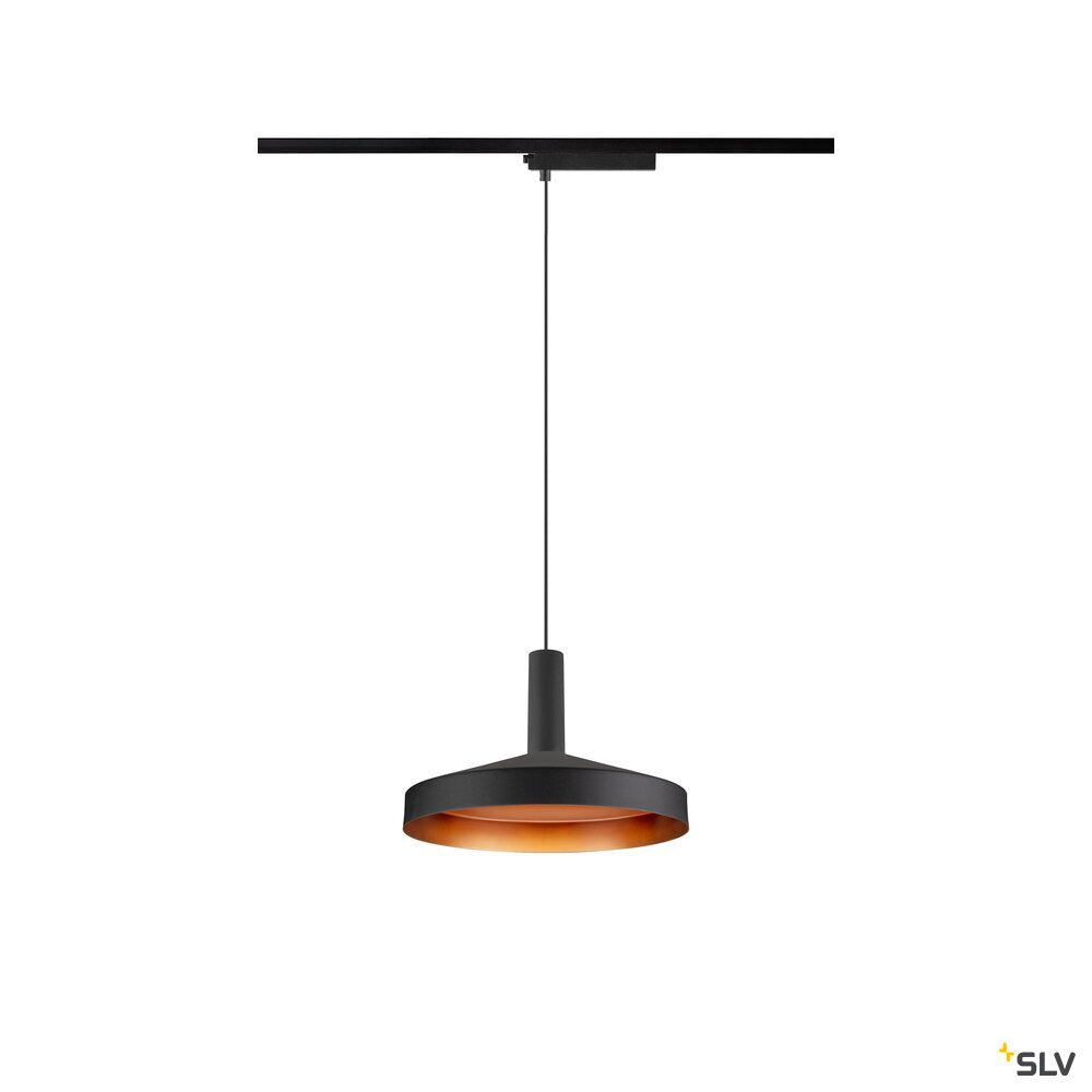 SLV LALU® SET, 1~ pendant light, LED base, TETRA 24, PHASE, pendant length 200 cm, 2700/3000K, 40°, black 1010799