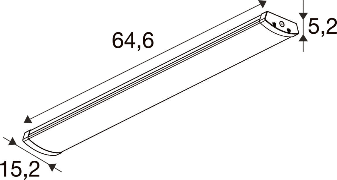 SLV BATTEN FLAT P, 600 27 830/840/850 ML WH 1010907