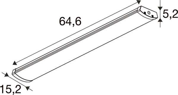 SLV BATTEN FLAT P, 600 27 830/840/850 ML Microwave WH 1010908