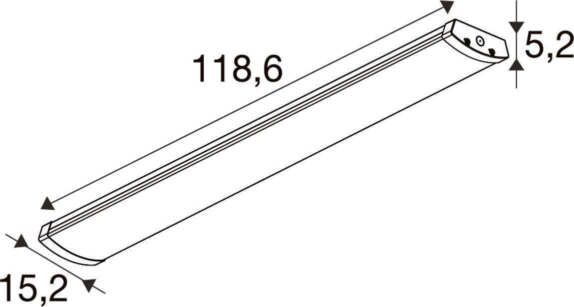 SLV BATTEN FLAT P, 1200 52 830/840/850 ML DALI2 WH 1010910
