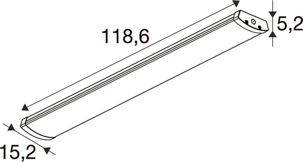 SLV BATTEN FLAT P, 1200 52 830/840/850 ML Microwave WH 1010911