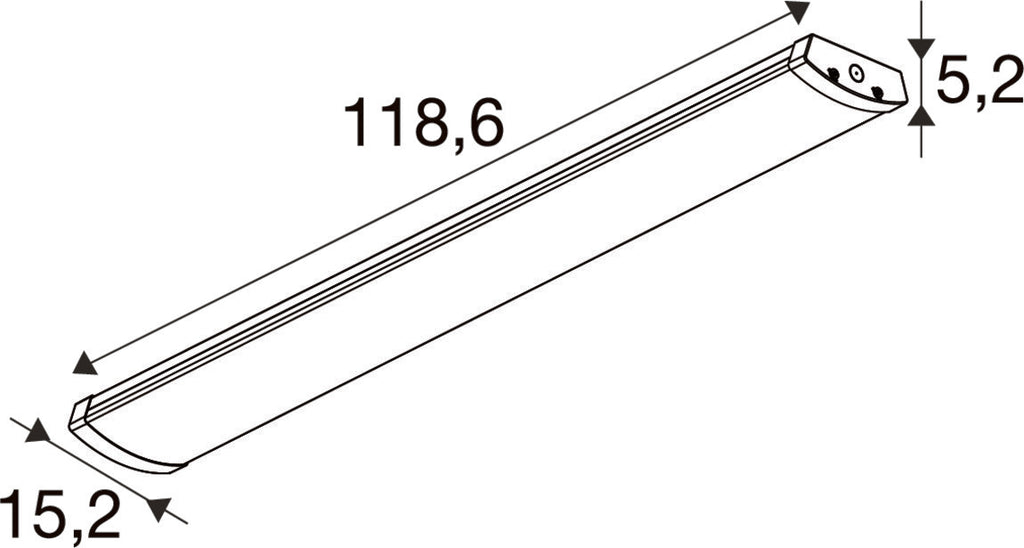 SLV BATTEN FLAT P, 1200 52 830/840/850 ML EM 3H Microwave WH 1010914