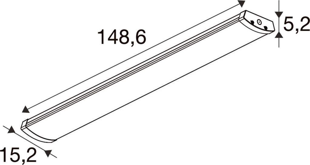 SLV BATTEN FLAT P, 1500 72 830/840/850 ML DALI2 EM 3H WH 1010928