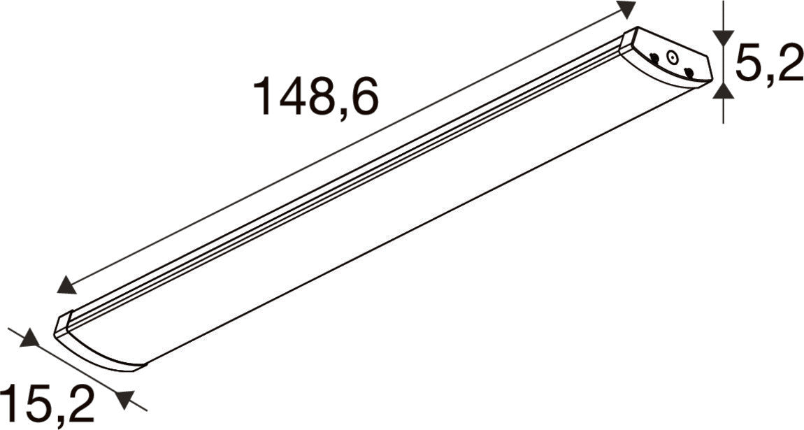 SLV BATTEN FLAT P, 1500 70 830/840/850 ML Bluetooth Microwave WH 1010930