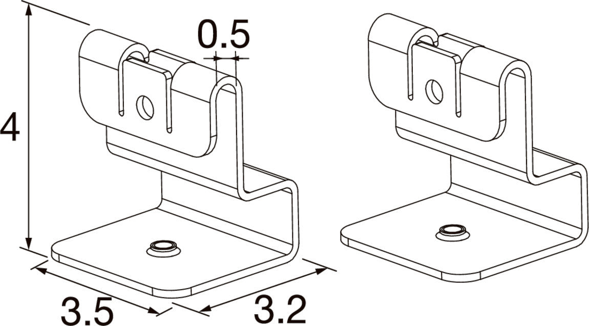 SLV BATTEN FLAT P, Horizontal cable wire suspension kits, 2pcs 1010933