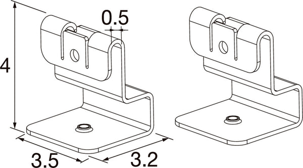 SLV BATTEN FLAT P, Horizontal cable wire suspension kits, 2pcs 1010933