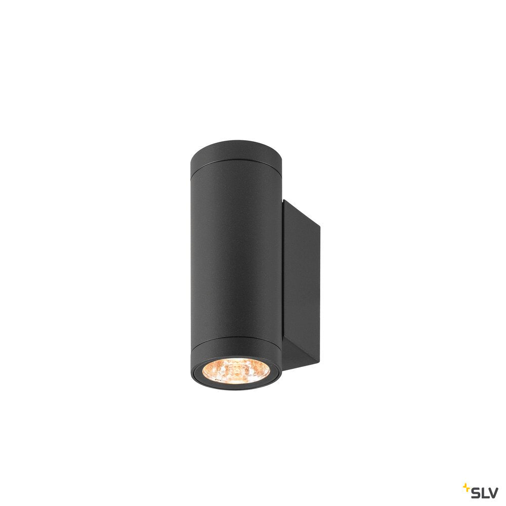 SLV HELIA PRO S, Wall-mounted light, single, DALI, P2, cylindrical, 2700 K, 6W, 24°, anthracite 1010165