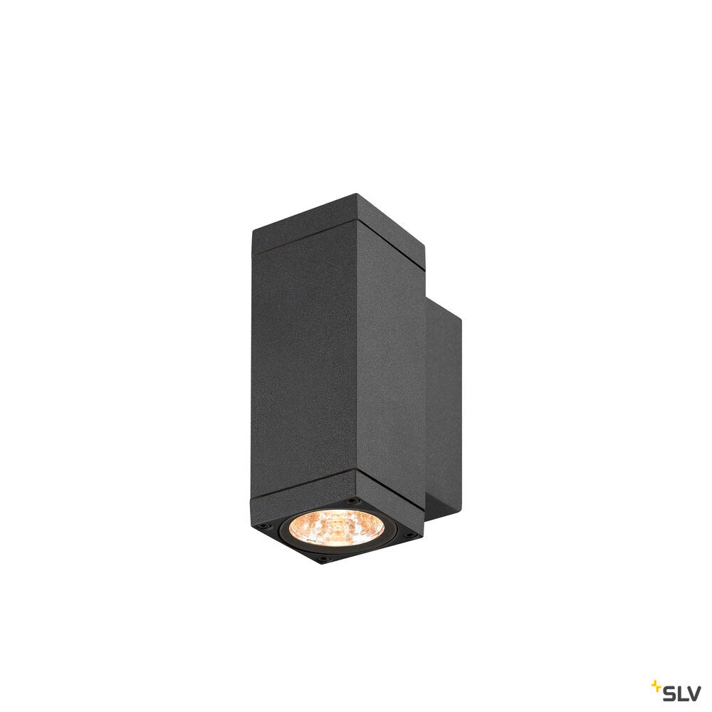 SLV THEO PRO S, Wall-mounted light, single, DALI, P2, rectangular, 2700 K, 6W, 24°, anthracite 1010181