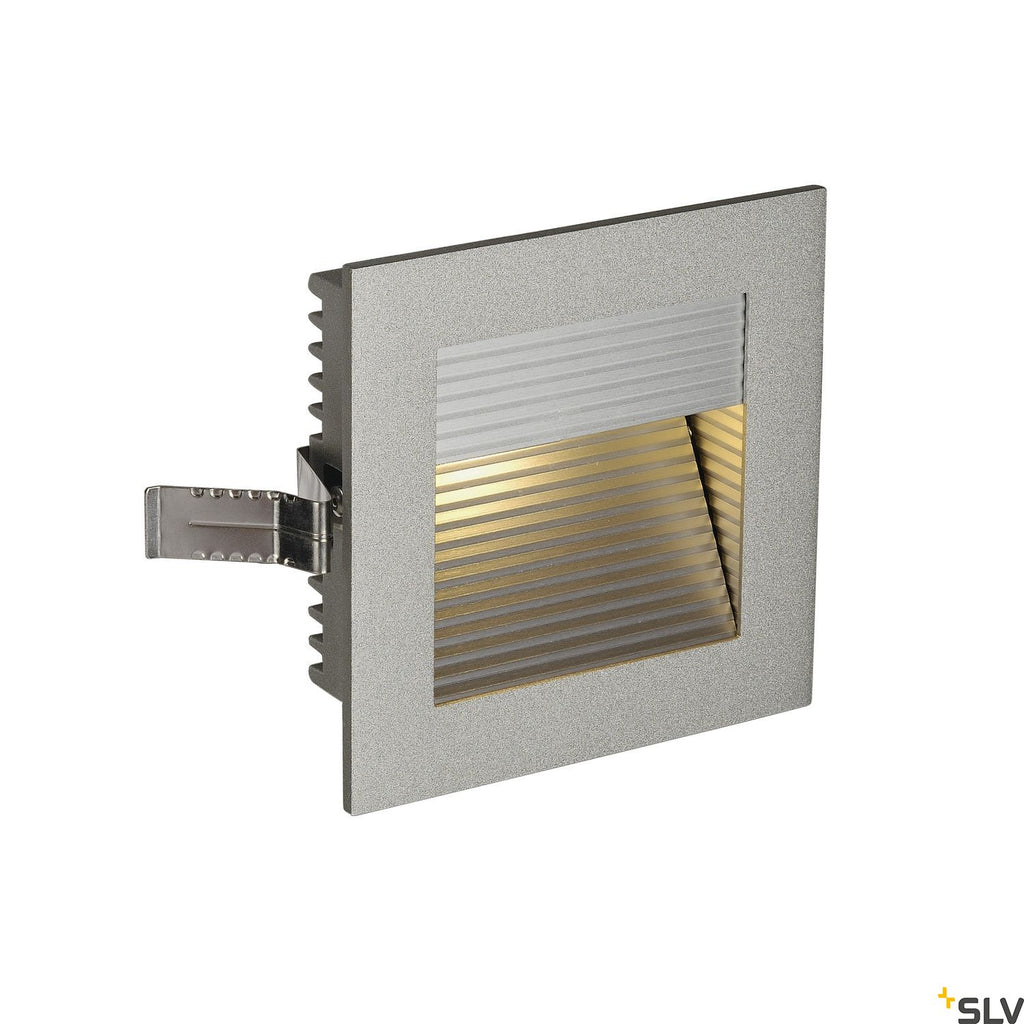 SLV FRAME CURVE LED recessed light , square, silver-grey, warm white LED 111292
