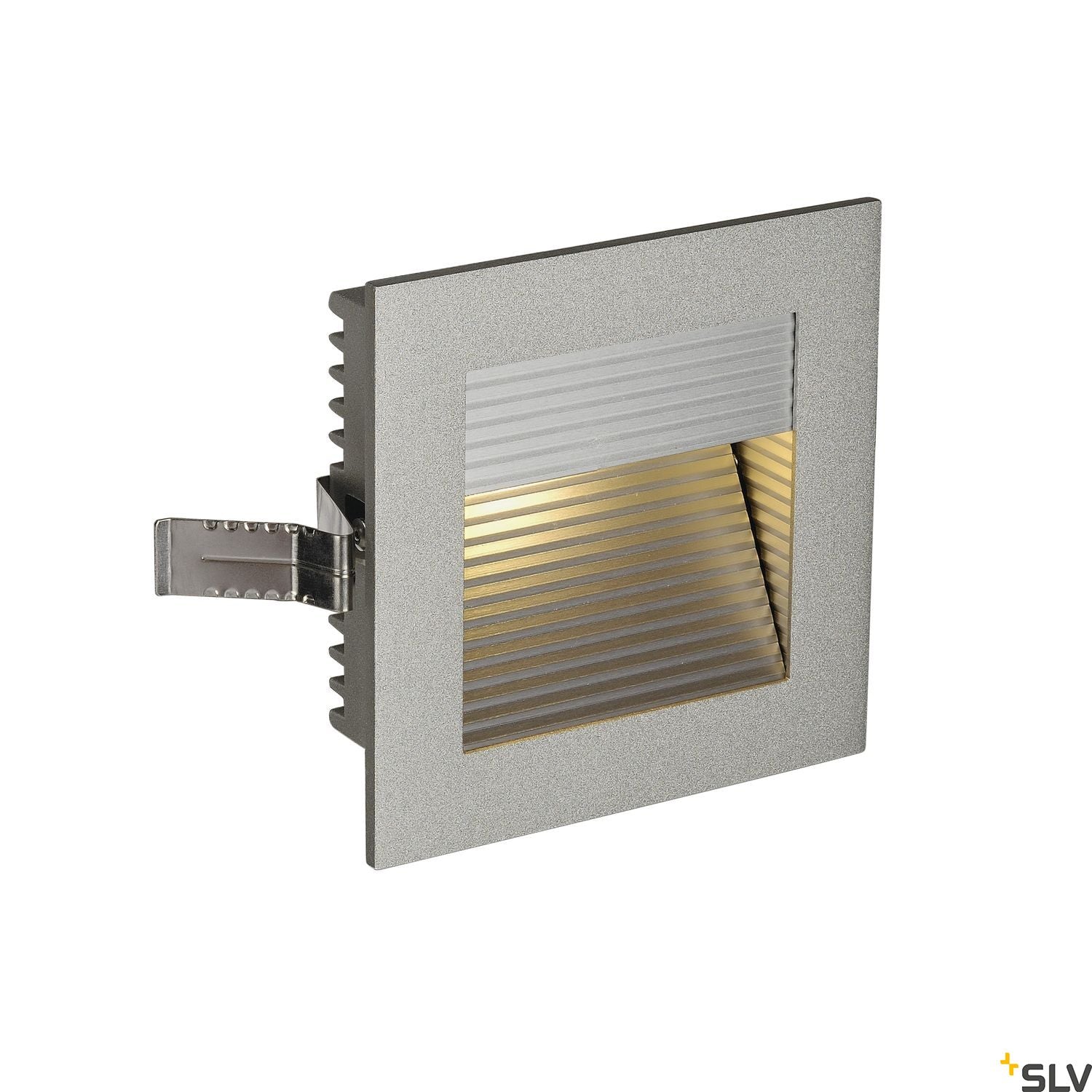 SLV FRAME CURVE LED recessed light , square, silver-grey, warm white LED 111292