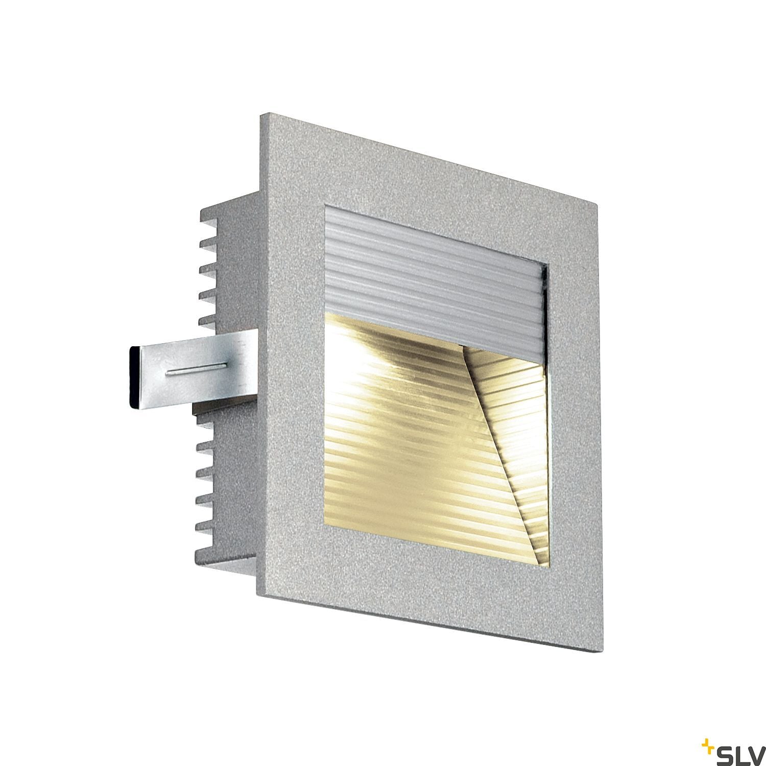 SLV FRAME CURVE LED recessed light , square, silver-grey, warm white LED 111292