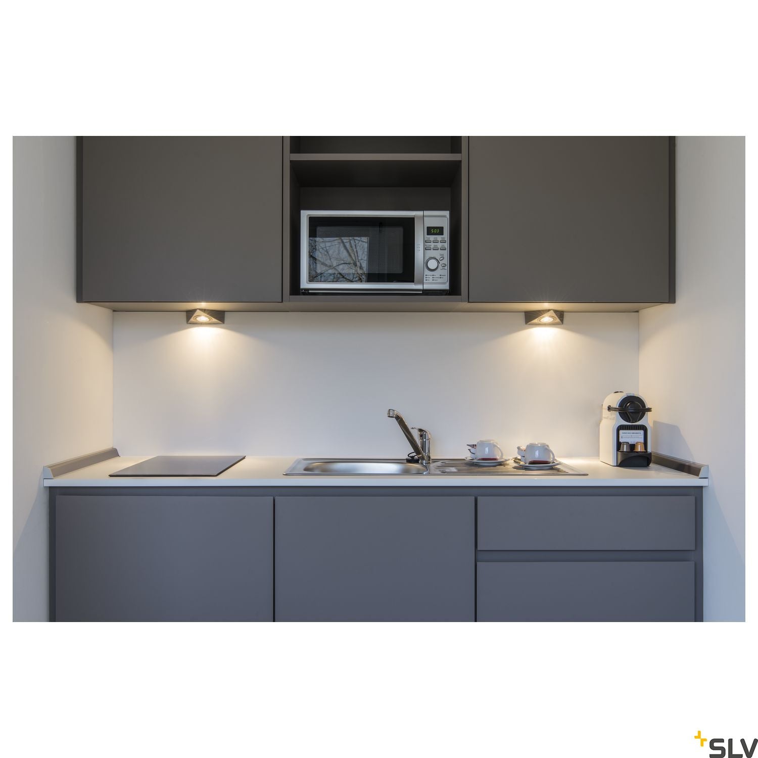 SLV DL 126 LED downlight, round, chrome, 3W LED, warm white, 12V 112222
