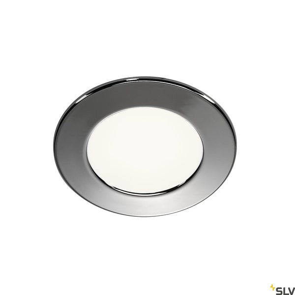 SLV DL 126 LED downlight, round, chrome, 3W LED, warm white, 12V 112222