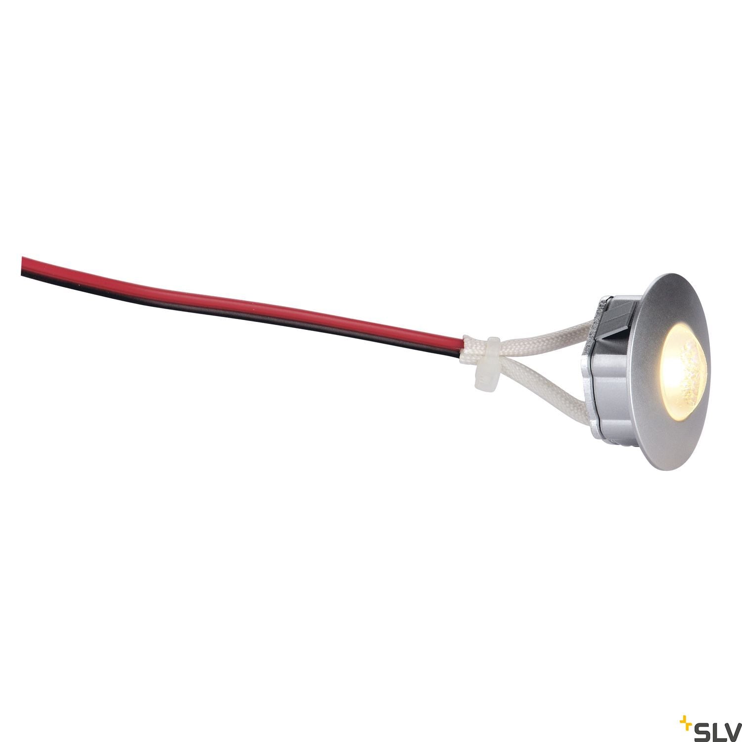 SLV DEKLED recessed light, round, silver metallic, 1W LED, warm white, 3000K 112242