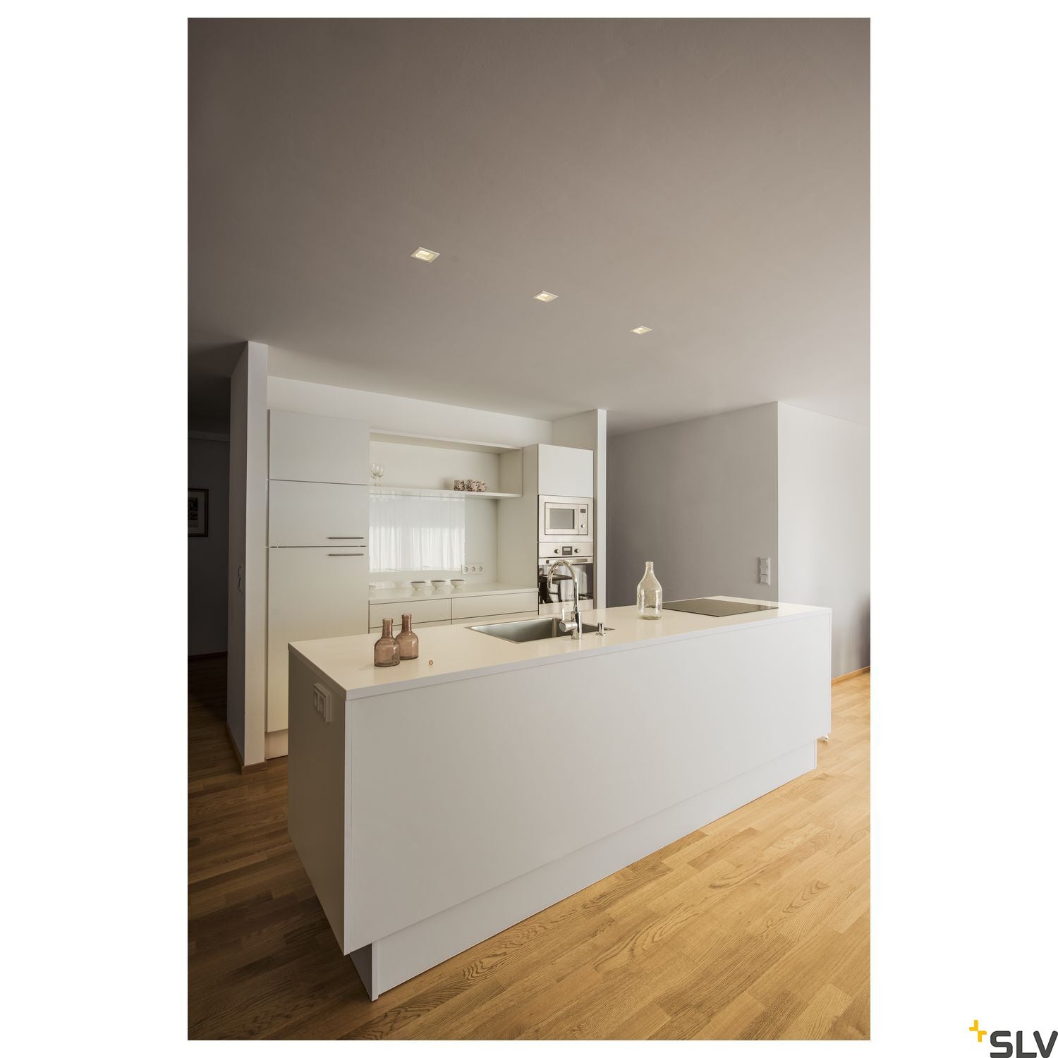 SLV VERLUX, recessed fitting, LED, 3000K, matt white, L/B/T 8.5/8.5/4.5 cm, 10W 112682