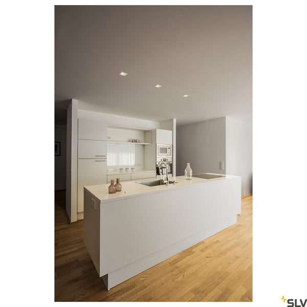 SLV VERLUX, recessed fitting, LED, 3000K, matt white, L/B/T 8.5/8.5/4.5 cm, 10W 112682