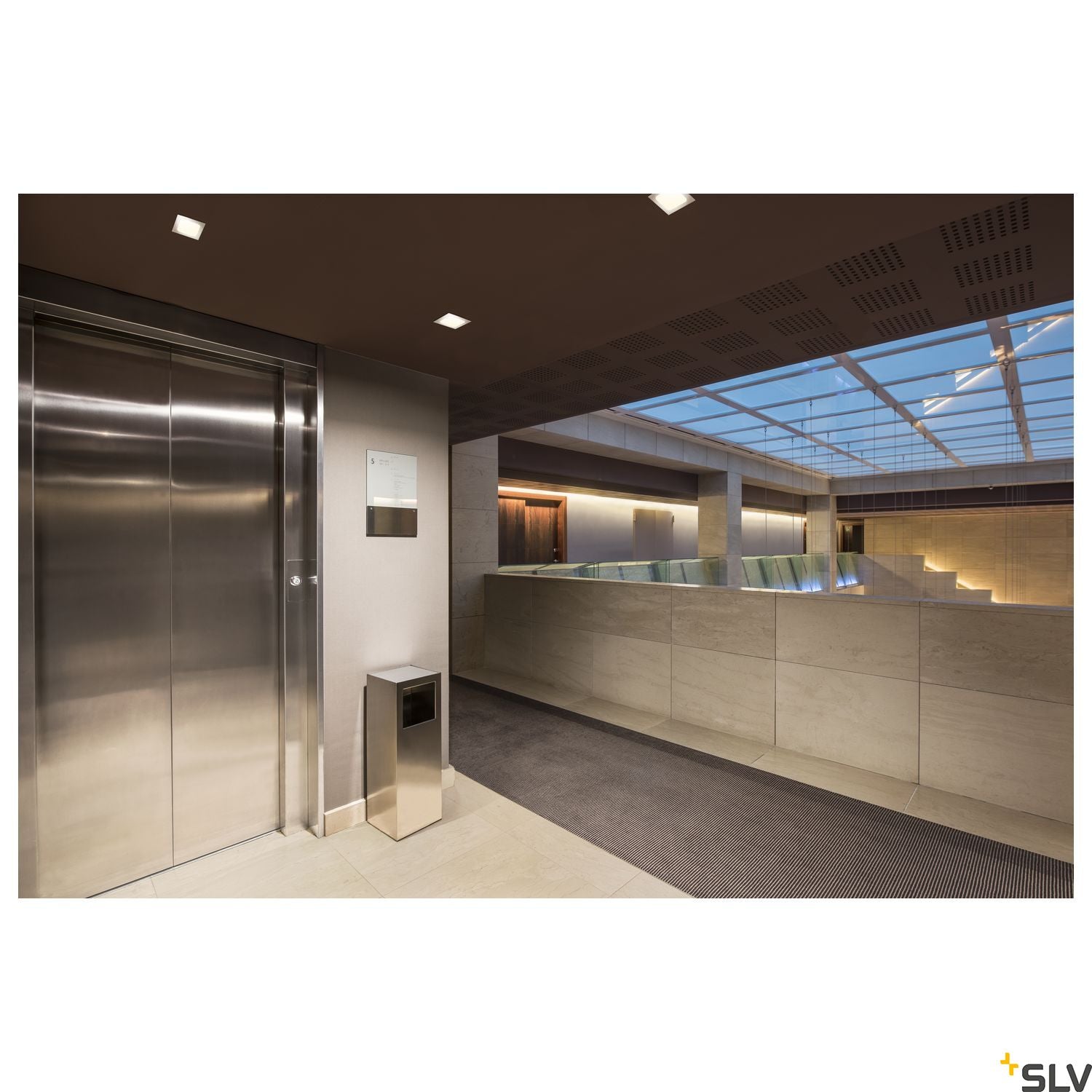 SLV VERLUX, recessed fitting, LED, 3000K, matt white, L/B/T 8.5/8.5/4.5 cm, 10W 112682