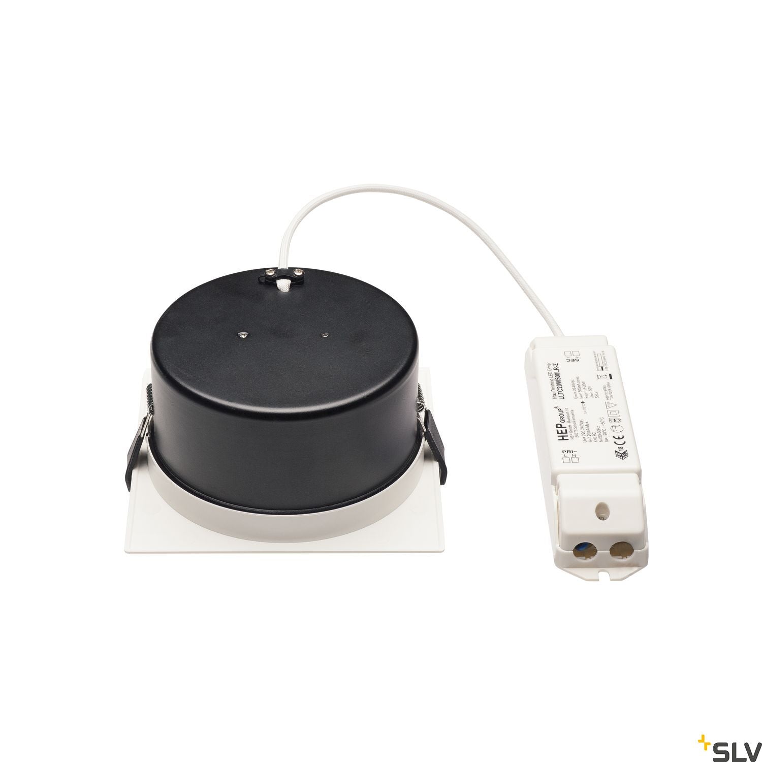 SLV VERLUX, recessed fitting, LED, 3000K, matt white, L/B/T 13.5/13.5/7.5 cm, 20W 112692