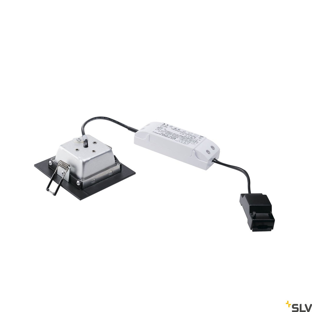 SLV FRAME BASIC LED SET, downlight , matt black, 6W, 3000K, incl. driver 112720