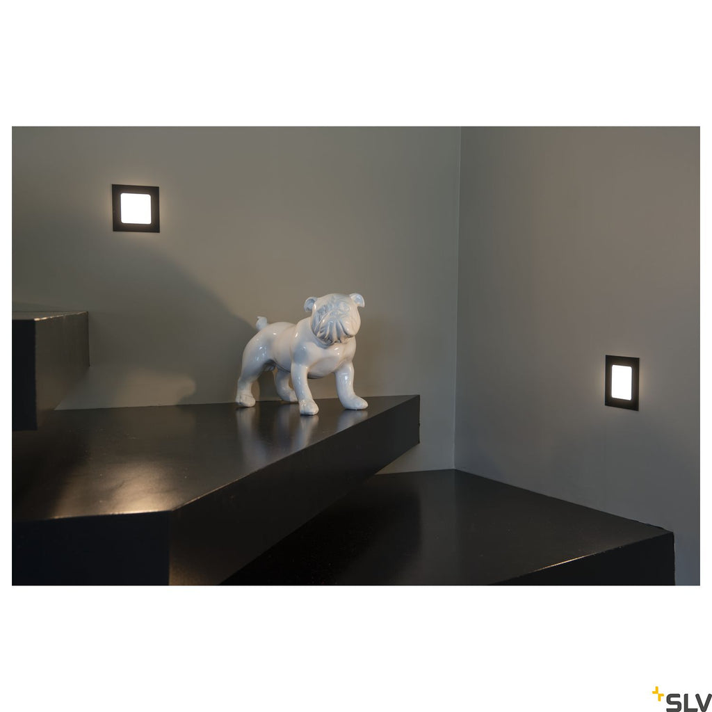 SLV FRAME BASIC LED SET, downlight , matt black, 6W, 3000K, incl. driver 112720