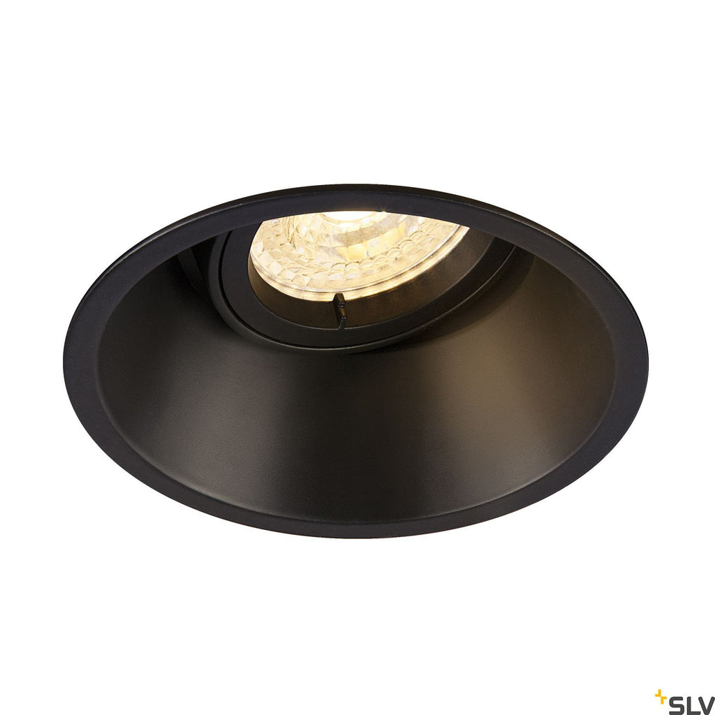 SLV HORN-T GU10, steel, 1x GU10 max. 50W, matt black, incl. clip springs 113140