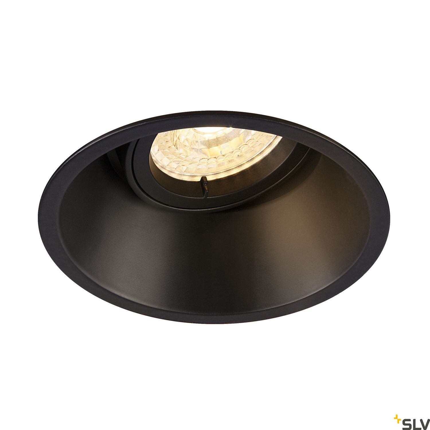 SLV HORN-T GU10, steel, 1x GU10 max. 50W, matt black, incl. clip springs 113140