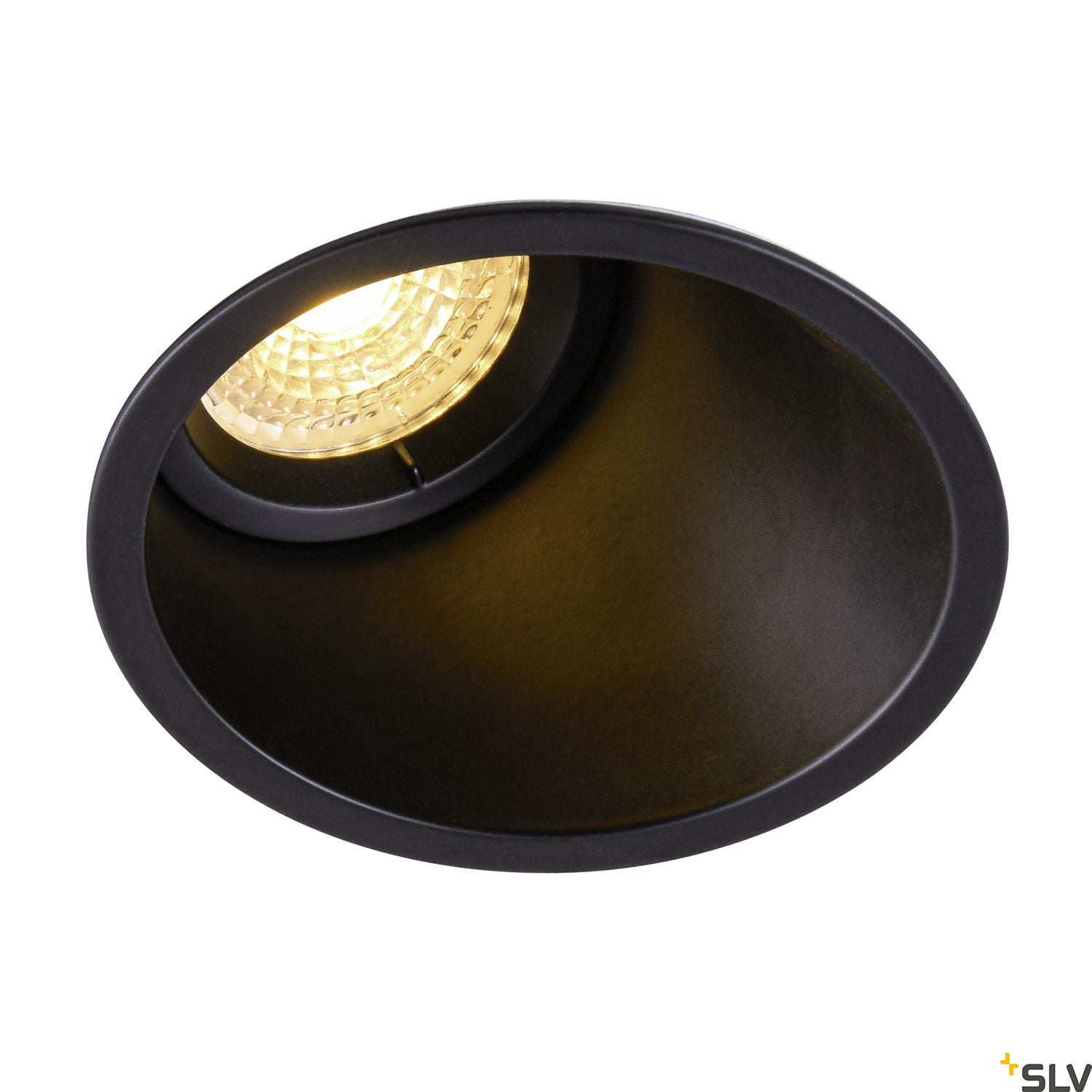 SLV HORN-A GU10, steel, 1x GU10 max. 50W, matt black, incl. clip springs 113150