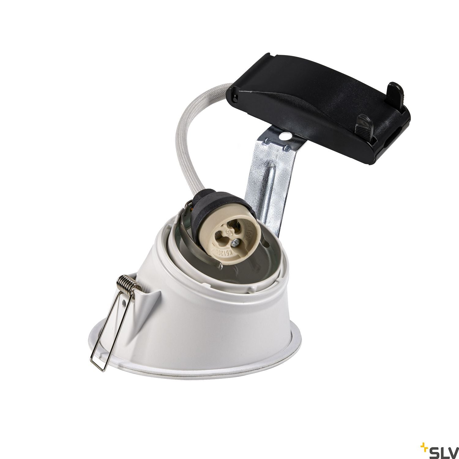 SLV HORN-A GU10, steel, 1x GU10 max. 50W, matt white, incl. clip springs 113151