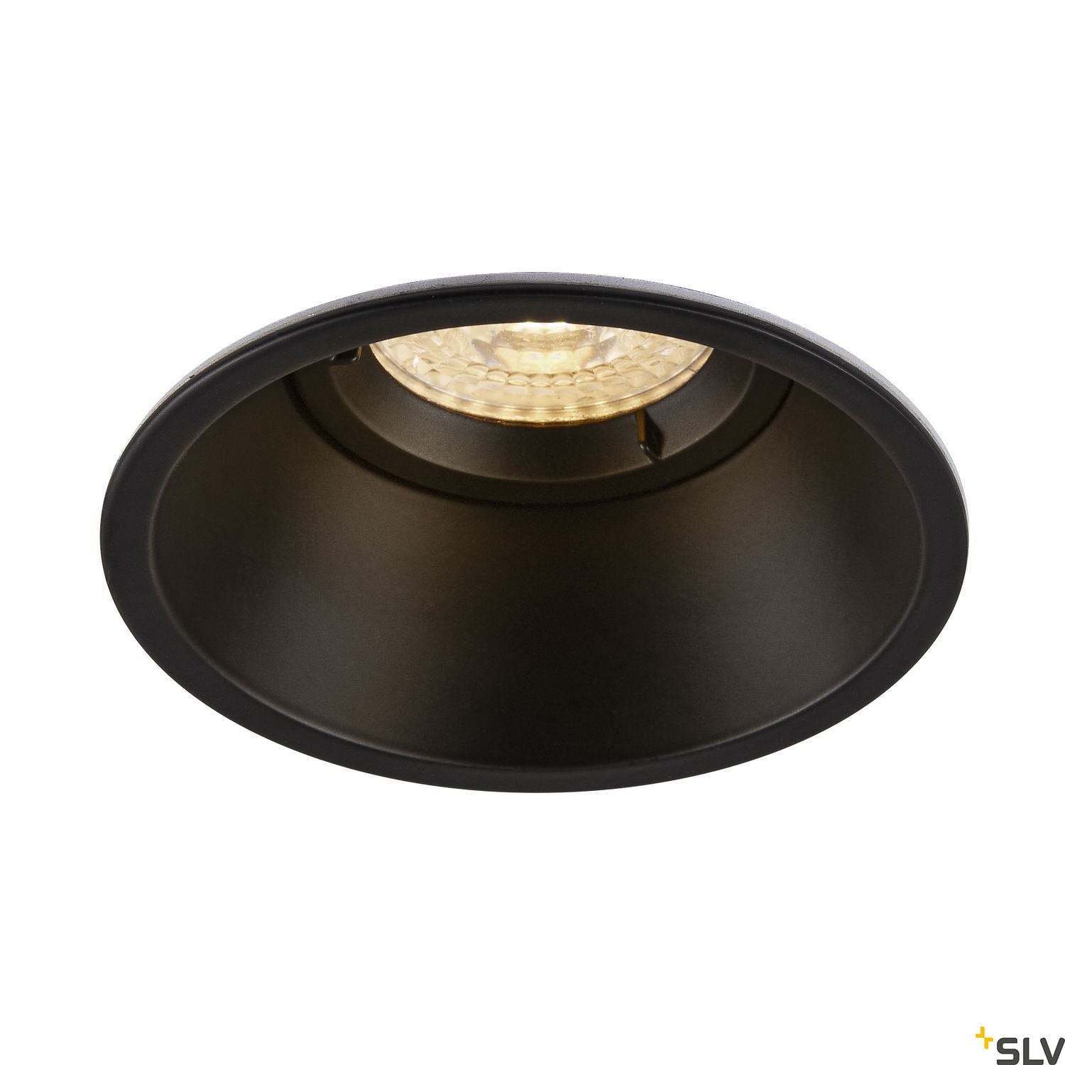 SLV HORN-O GU10, steel, 1x GU10 max. 50W, matt black, IP21, incl. clip springs 113160