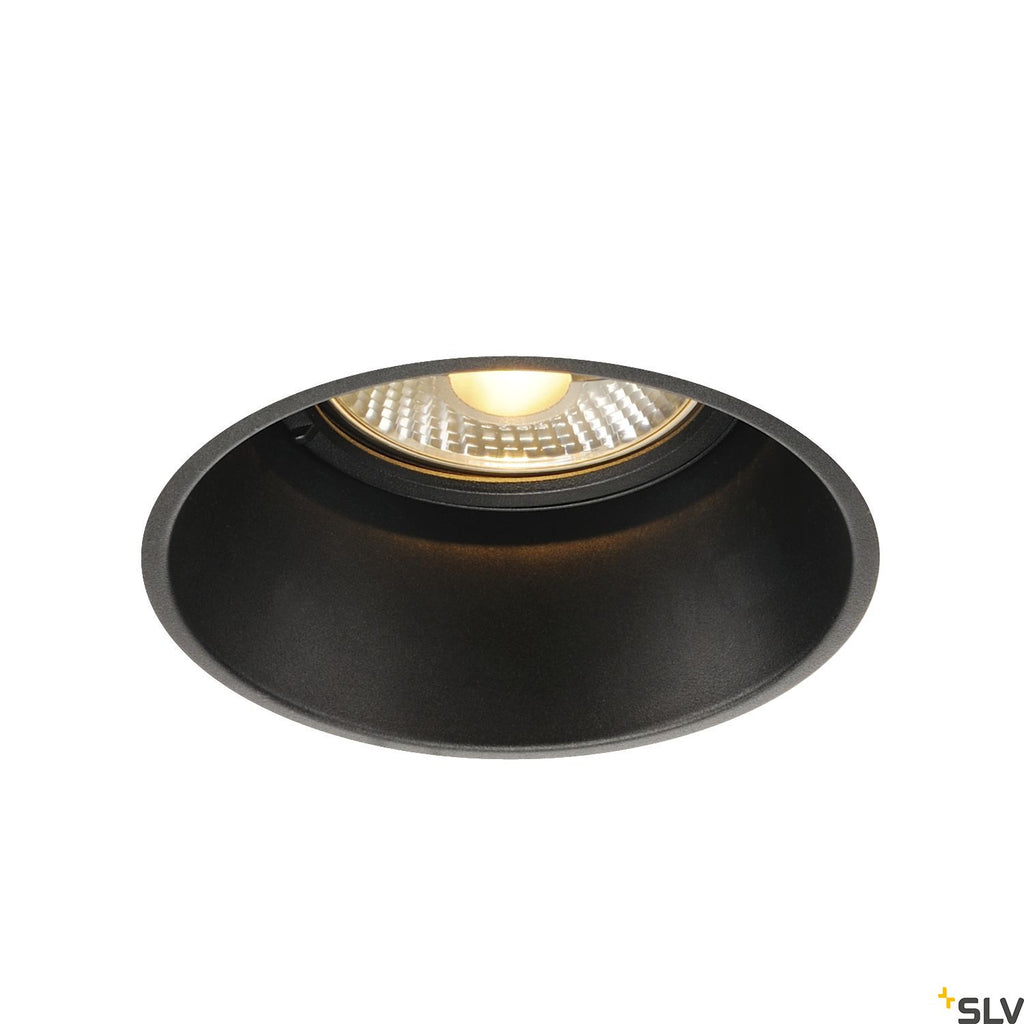 SLV HORN-T recessed fitting, QPAR111, matt black, GU10, max. 50W 113170