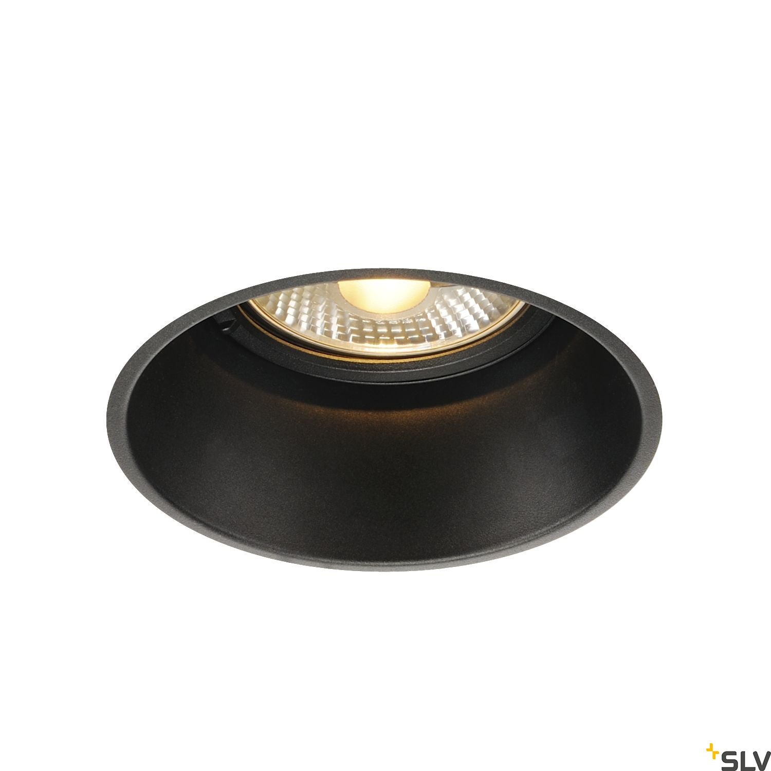SLV HORN-T recessed fitting, QPAR111, matt black, GU10, max. 50W 113170