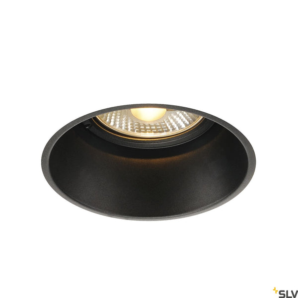 SLV HORN-T recessed fitting, QPAR111, matt black, GU10, max. 50W 113170
