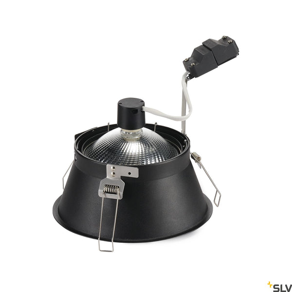 SLV HORN-T recessed fitting, QPAR111, matt black, GU10, max. 50W 113170