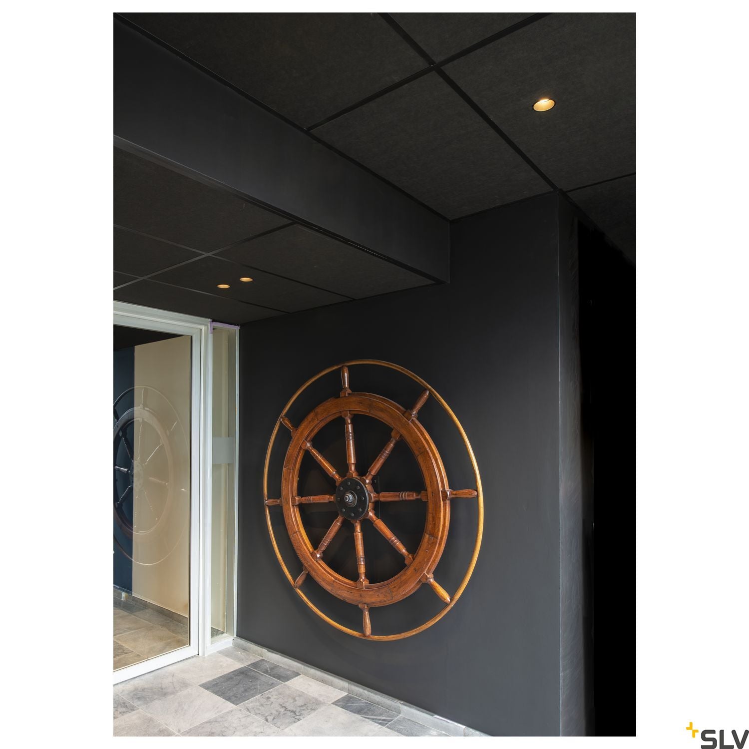 SLV HORN-T recessed fitting, QPAR111, matt black, GU10, max. 50W 113170