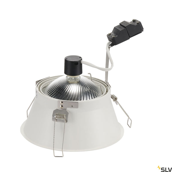SLV HORN-T recessed fitting, QPAR111, matt white, GU10, max. 50W 113171