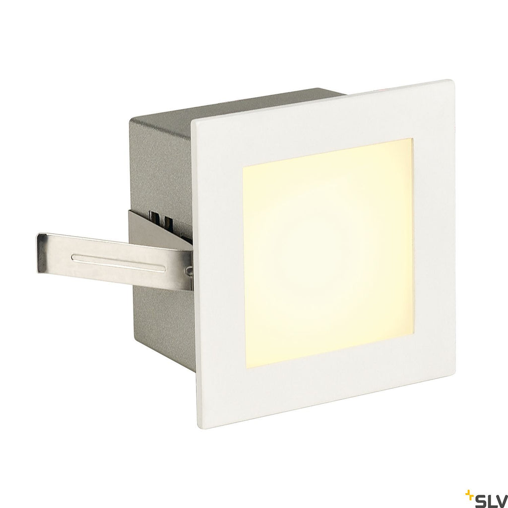 SLV FRAME BASIC LED recessed light , square, matt white, warm white LED 113262