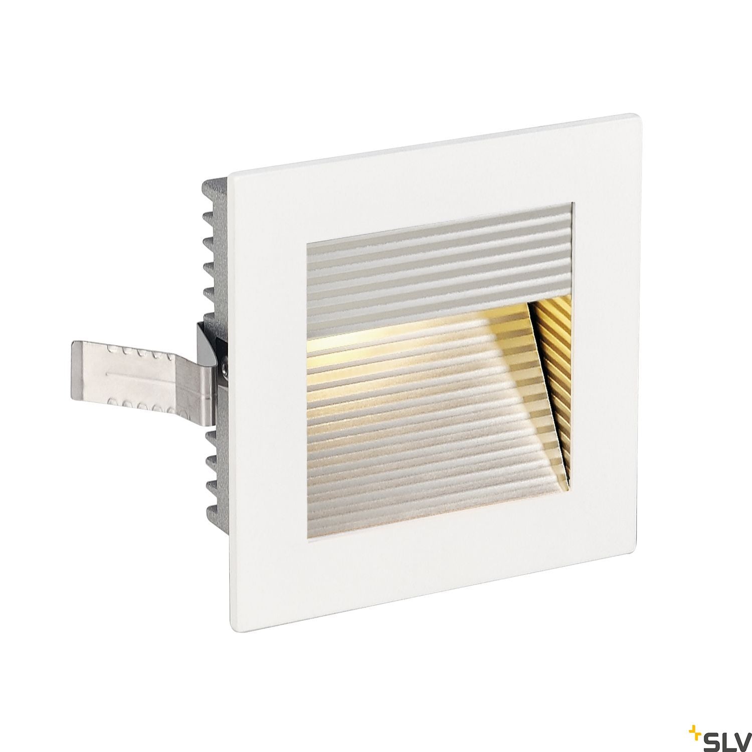 SLV FRAME CURVE LED recessed light , square, matt white, warm white LED 113292