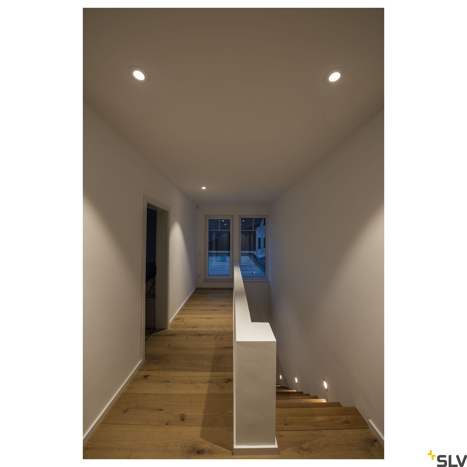SLV FRAME BASIC LED recessed light , square, silver-grey, warm white LED 111262