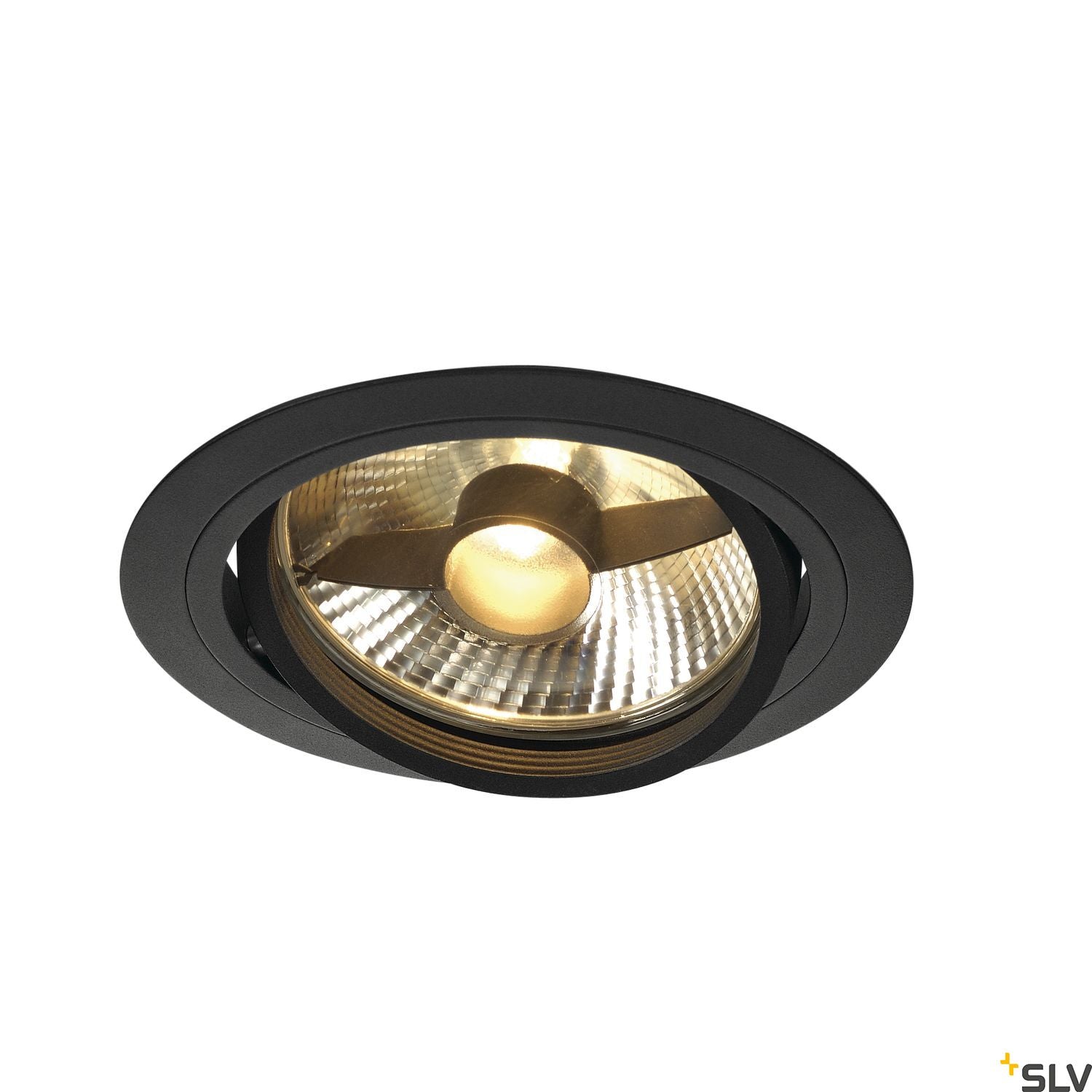 SLV NEW TRIA ES111 ROUND, matt black, max. 75W, incl. leaf springs 113550