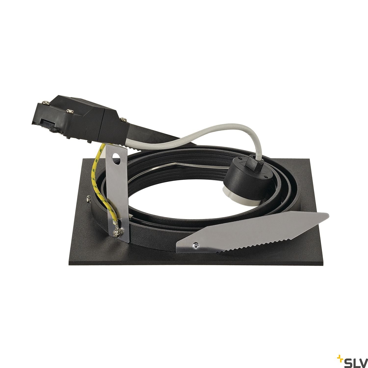 SLV NEW TRIA ES111 SQUARE, black, GU10, max. 75W, incl. leaf springs 113830